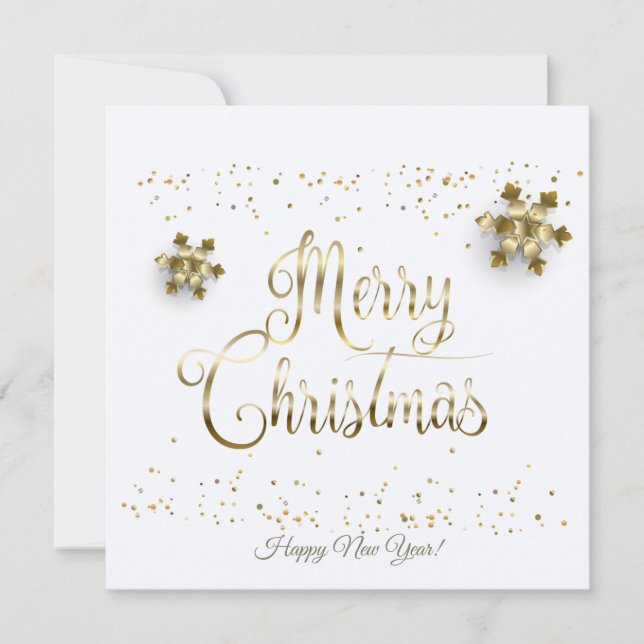 Frohe Weihnachten & Neues Jahr! 2025 Goldschneeflo (Vorderseite)