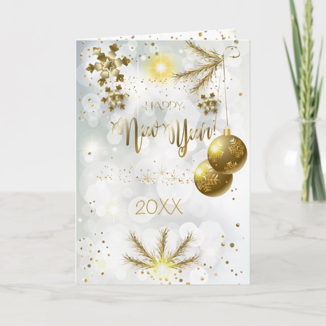 Frohe Weihnachten & Neues Jahr! 20XX Gold Luxus (Vorderseite)