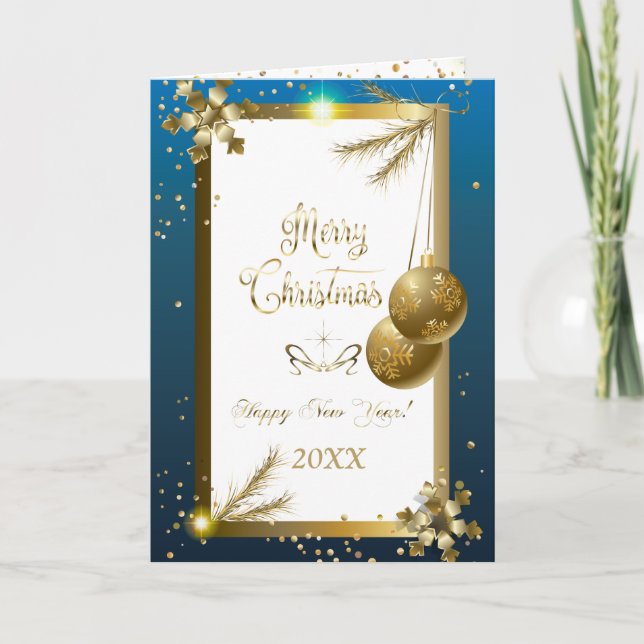 Frohe Weihnachten & Neues Jahr! 20XX Gold Luxus (Vorderseite)