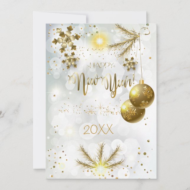 Frohe Weihnachten & Neues Jahr! 20XX Gold Luxus (Vorderseite)