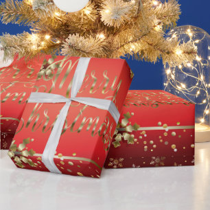 Frohe Weihnachten & Neues Jahr! 20XX Gold Snow Lux Geschenkpapier