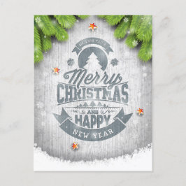 Frohe Weihnachten Neues Jahr wünscht rustikales We