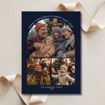 Frohe Weihnachten Neujahr Familie Spaß Arch Foto