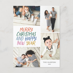 Frohe Weihnachten Neujahr farbenfrohe 4 Foto Colla