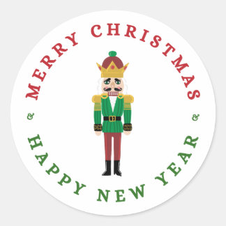 Frohe Weihnachten Neujahr Nutcracker Sticker