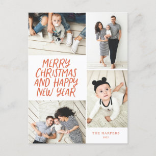 Frohe Weihnachten Neujahr Red 4 Foto Collage