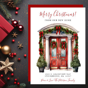 Frohe Weihnachten New Zuhause Red Door Moving Ankündigung
