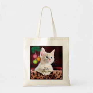Frohe Weihnachten Niedlich Adorable Kitty Cat Tragetasche