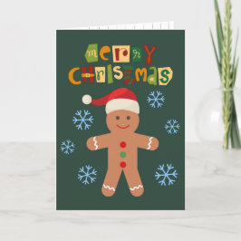 Frohe Weihnachten Niedlich Gingerbread Man Holiday