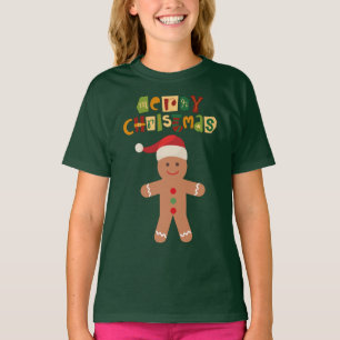 Frohe Weihnachten Niedlich Gingerbread Man T - Shi T-Shirt