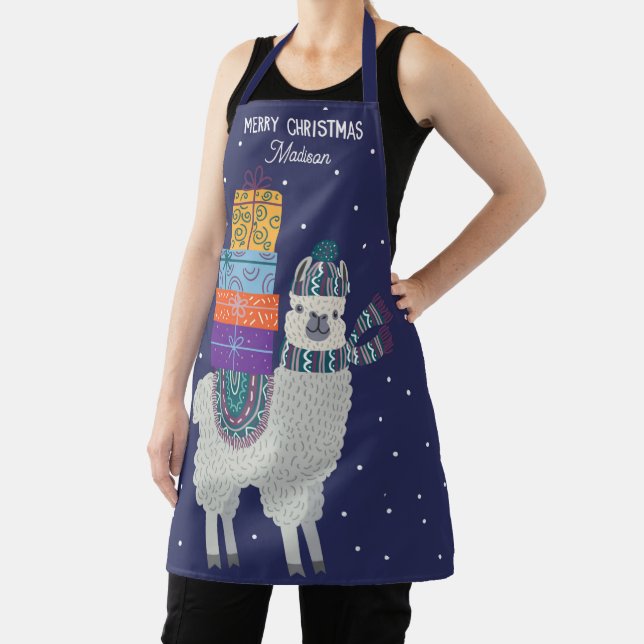 Frohe Weihnachten Niedlich Llama Weihnachtsgeschen Schürze (InSitu)