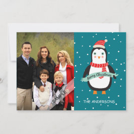 Frohe Weihnachten Niedlich Penquin Personalisierte