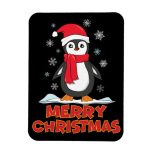 Frohe Weihnachten Niedlich Pinguin Magnet