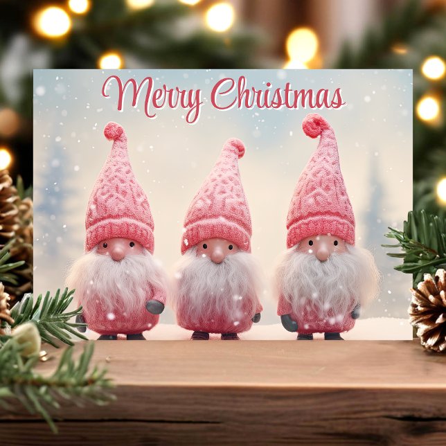 Frohe Weihnachten Niedlich Pink Gnomes (Von Creator hochgeladen)