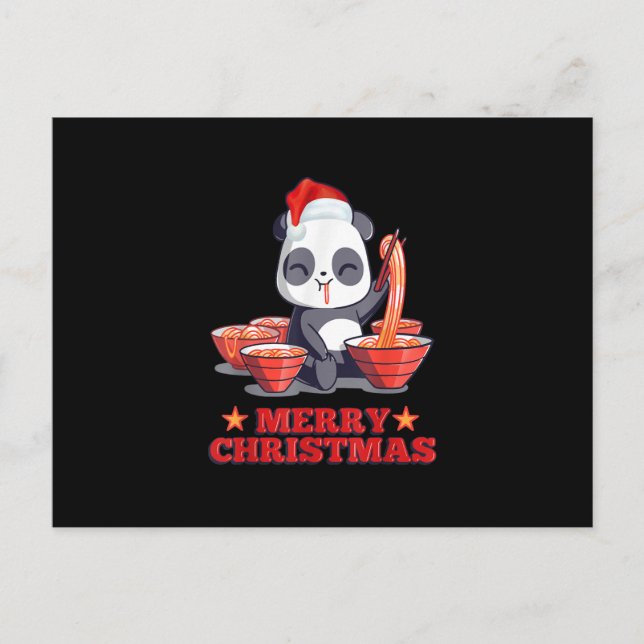 Frohe Weihnachten Niedlich Ramen Panda japanische  (Vorderseite)