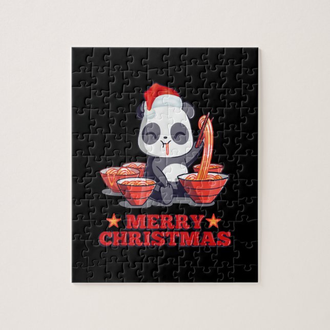 Frohe Weihnachten Niedlich Ramen Panda japanische  (Vertikal)