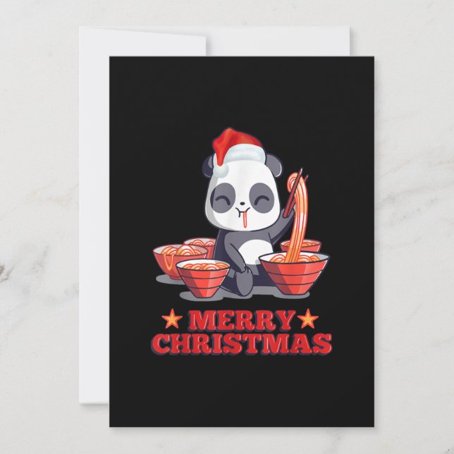 Frohe Weihnachten Niedlich Ramen Panda japanische  (Vorderseite)
