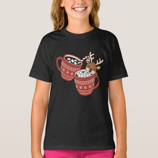 Frohe Weihnachten Niedlich Rentier Familie Weihnac T-Shirt (Vorderseite)