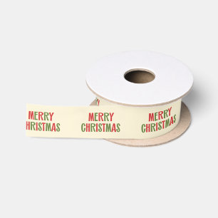 Frohe Weihnachten Niedlich Retro Typografie Satinband