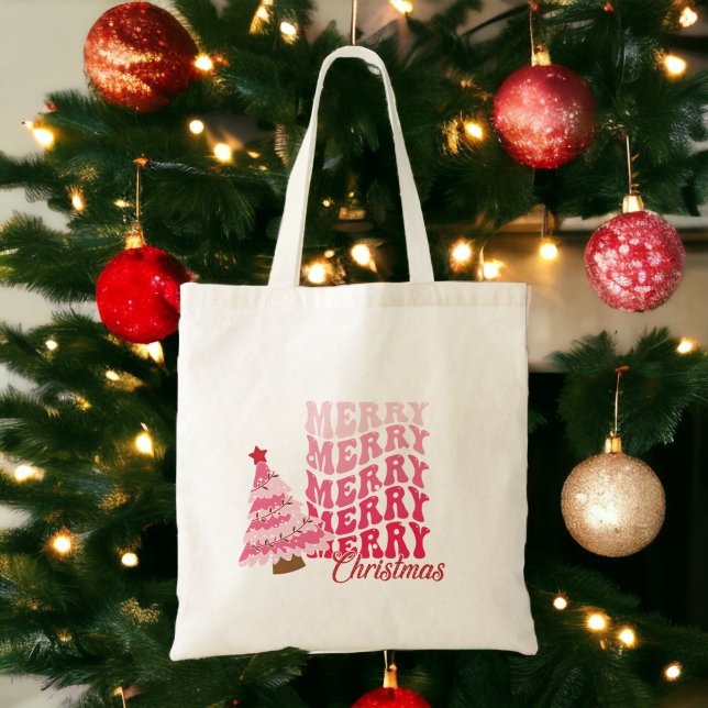 Frohe Weihnachten niedlich rosa Tasche (Von Creator hochgeladen)