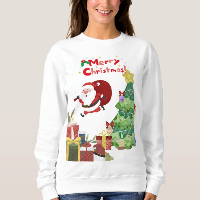 Frohe Weihnachten Niedlich Weihnachten Weihnachten Sweatshirt (Vorderseite)