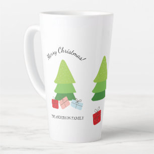 Frohe Weihnachten Niedliche farbige Illustration Milchtasse
