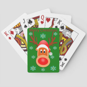Frohe Weihnachten Niedliche Hirschspielkarten Spielkarten