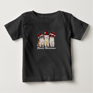 Frohe Weihnachten Niedliche Katze mit dem Weihna Baby T-shirt