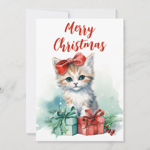 Frohe Weihnachten Niedliche Kitten und Weihnachtsg