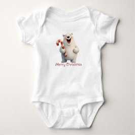 Frohe Weihnachten Niedliche Polar Bären Design Baby Strampler