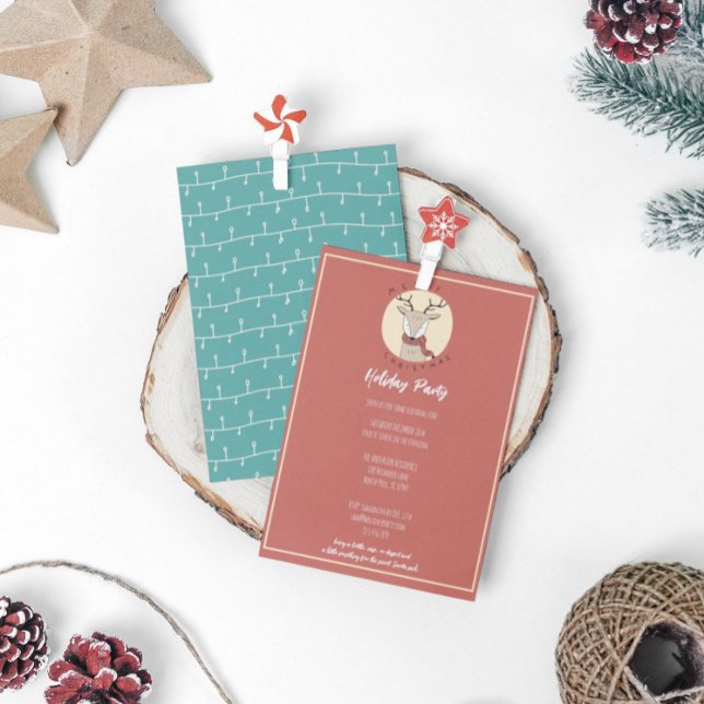 Frohe Weihnachten Niedliche Reindeer Holiday Party (Von Creator hochgeladen)