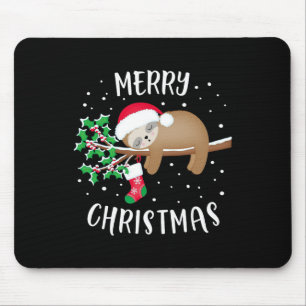Frohe Weihnachten Niedliche Sloth Xmas Outfit Matc Mousepad