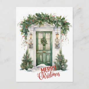 Frohe Weihnachten - Niedliche Weihnachts-Zuhause Postkarte