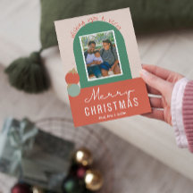 Frohe Weihnachten Niedliche Weihnachtsfotokarte