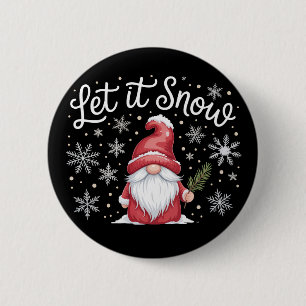 Frohe Weihnachten Niedlichen Gnome Let It Snow Win Button
