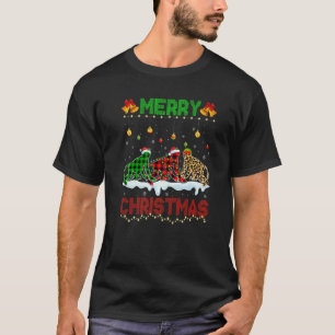 Frohe Weihnachten Niedlichen Monkey Xmas Leopard K T-Shirt