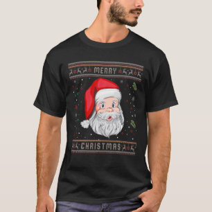 Frohe Weihnachten Niedlichen Weihnachtsmann Funny  T-Shirt