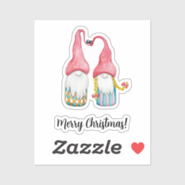 Frohe Weihnachten Niedlichen Wintergärten in Liebe Aufkleber
