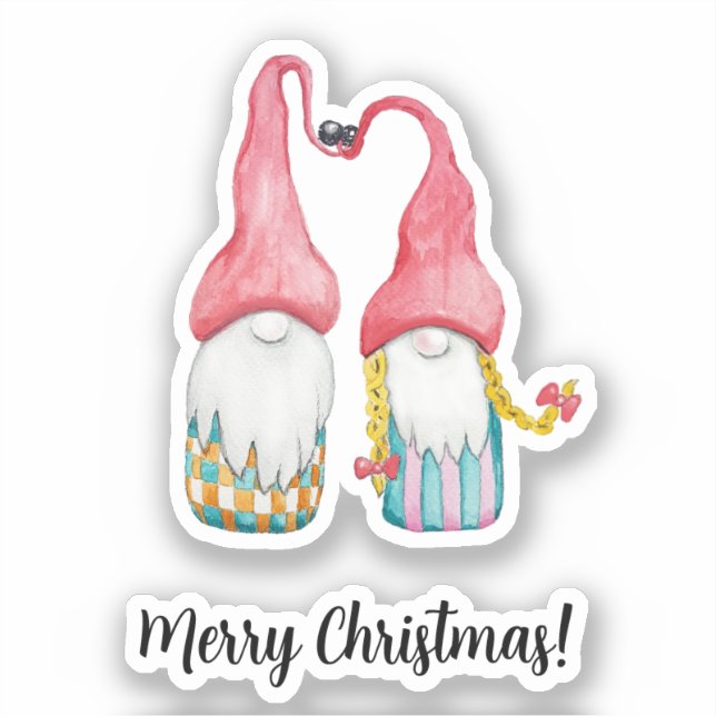 Frohe Weihnachten Niedlichen Wintergärten in Liebe Aufkleber (Vorderseite)