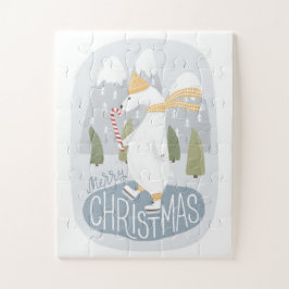 Frohe Weihnachten. Niedlicher Eisbär. Fantastische