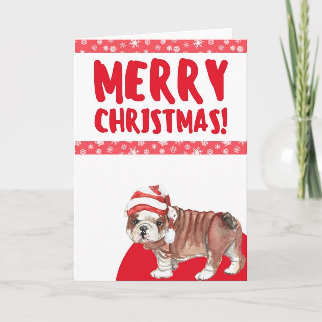 Frohe Weihnachten Niedlicher Hund (Vorderseite)