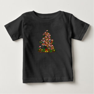 Frohe Weihnachten Niedlicher Hund Weihnachtsbaum Baby T-shirt