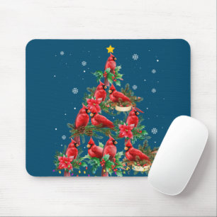 Frohe Weihnachten Niedlicher Kardinal Bird Lovers  Mousepad