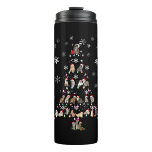 Frohe Weihnachten   Niedlicher Katzenweihbaum Thermosbecher