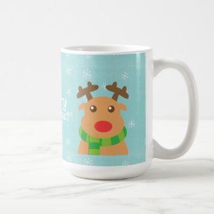 Frohe Weihnachten - Niedlicher Rentier mit Roter N Kaffeetasse
