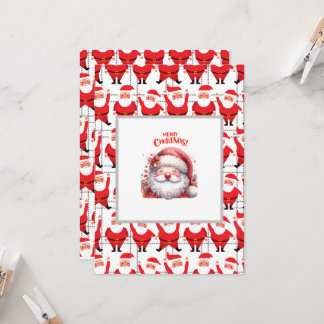 Frohe Weihnachten niedlicher Santaklaus für Freund Einladung