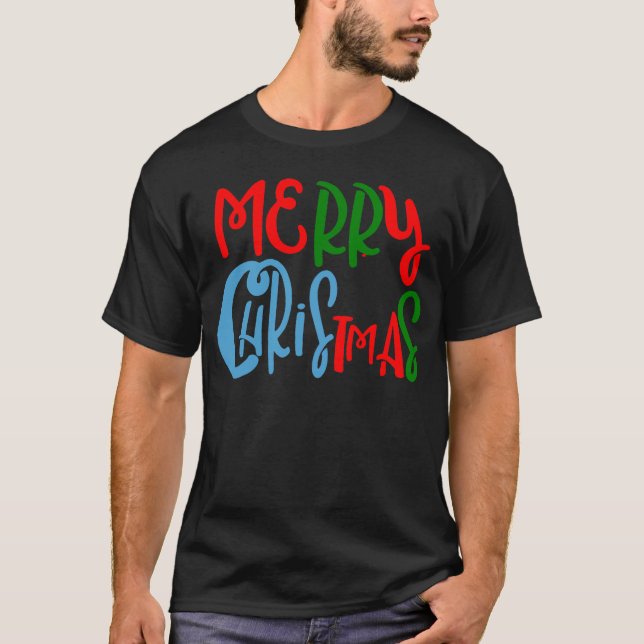 Frohe Weihnachten - Niedlicher T - Shirt (Vorderseite)