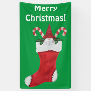 Frohe Weihnachten Niedliches Bartome im Strumpf Banner