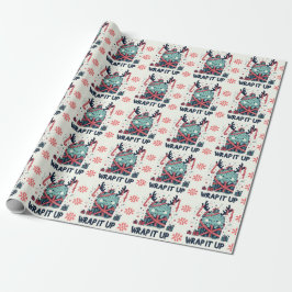 Frohe Weihnachten Niedliches Monstergeschenk verpa Geschenkpapier