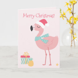 Frohe Weihnachten! Niedliches tropisches Santa Fla Karte